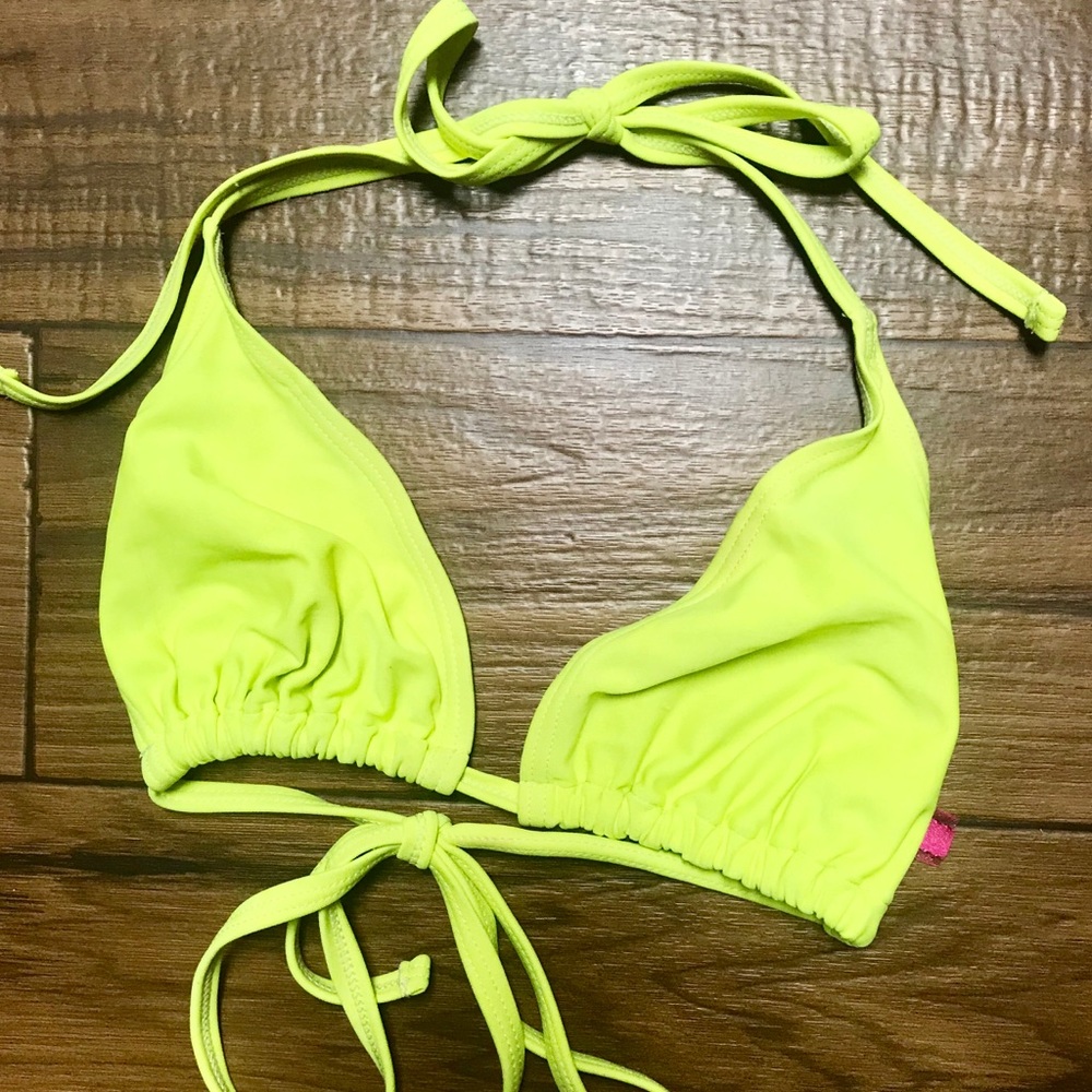 Highlighter Yellow Bikini Top
